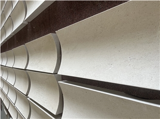 Carving Arched Limestone For Interior Wall Masonry