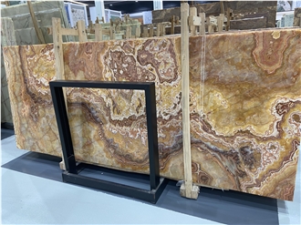 Tiger Onyx Slabs For Hotel Bathroom Flooring And Wall