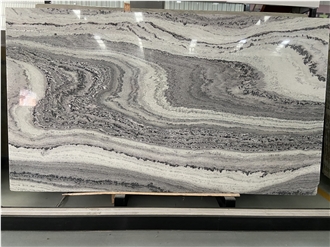 Wave Sand Marble Slabs For Hotel Lobby Flooring