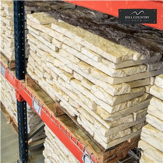 Texas White Limestone Split Face Masonry Wall Stone