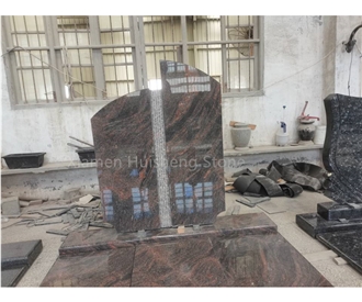 Aurora Granite Single Tombstone