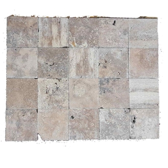 Travertino Noce Slabs Pompeya Tumb