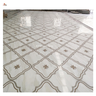 Kari Ice Onyx Water Jet Star Pattern Medallions