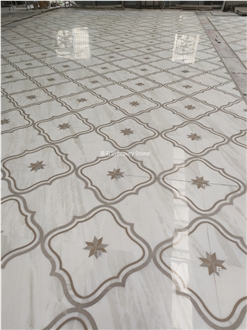 Kari Ice Onyx Water Jet Star Pattern Medallions