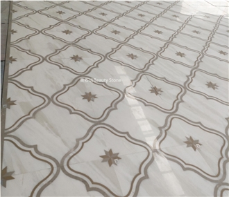 Kari Ice Onyx Water Jet Star Pattern Medallions