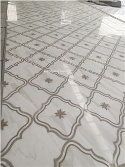 Kari Ice Onyx Water Jet Star Pattern Medallions