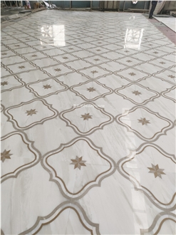 Kari Ice Onyx Water Jet Star Pattern Medallions