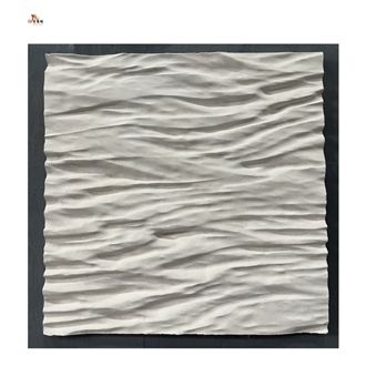 Limestone Regular Wave Carved Home Decor Panels