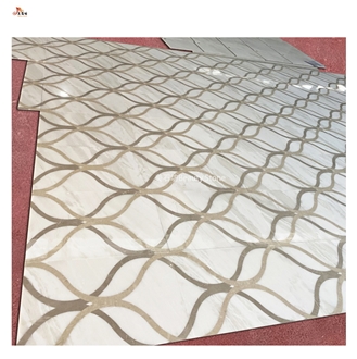Marble Floor Water Jet  Pattern Panels Inner Polished Tile