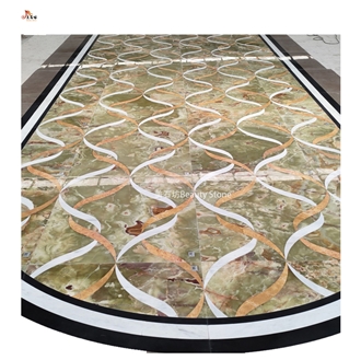 Onyx Colored Ribbon Design Water Jet Pattern