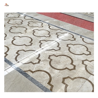 Rule Arrangement Water Jet Marble Pattern Flooring