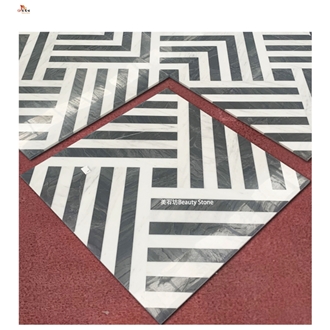 Strip Geometric Shapes Water Jet Marble Pattern