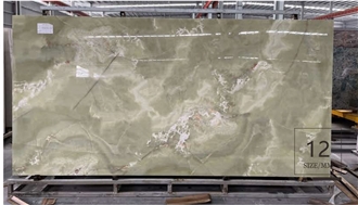 Polished Ancient Green Jade Sintered Stone Slabs