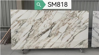 SM818 CALACATTA  Printed Quartz Slabs