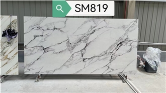 SM819 CALACATTA  Printed Quartz Slabs