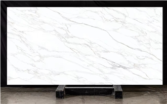 WHITE CALACATTA  Printed  Quartz Slabs