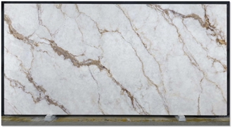 YL22378S  CALACATTA  Printed  Quartz Slabs