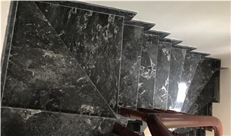 Black Panda Marble Stone Steps And Risers