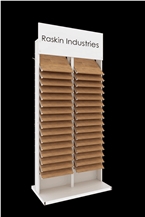 Wood Timber Sample Display For Showroom, Metal Rack