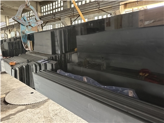 Hot Sale Absolute Black Mongolia Black Granite Slabs