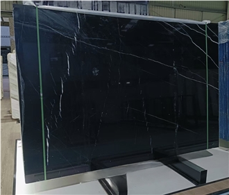 China Nero Marquina Marble Slab And  Tiles