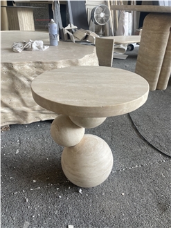 Customized Beige Travertine Size Table