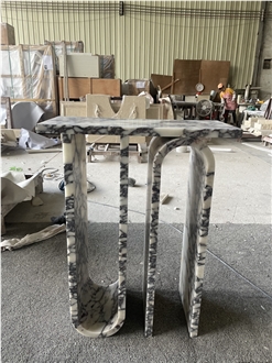 Customized Calacatta Viola Marble Console Table