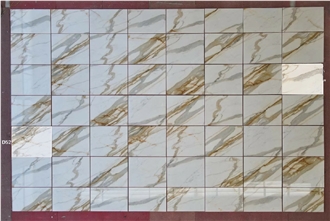 Italy Calacatta Gold Marble Cut To Size Floor Tile