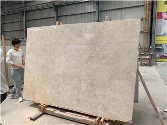 Auman Beige Marble Slabs Cappuccino Project Floor Use