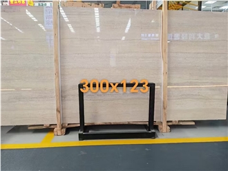 China Ginkgo Wood Grain Beige Marble Slab Floor