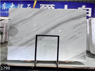 Jazz White Marble Slabs Branco Volakas Drama Stone Tile