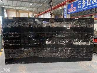 Silver Dragon Marble Slabs China Nero Portoro Black Stone