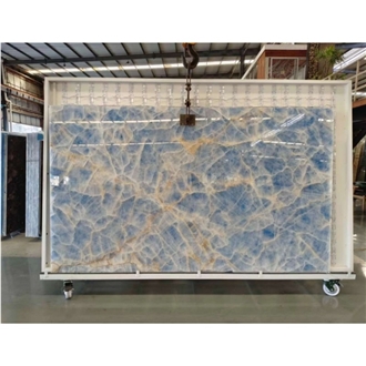Natural Cristallo Blue Quartzite Slabs