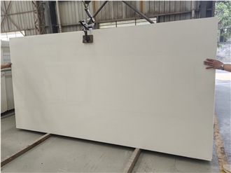 Grain White Solid Quartz Slabs