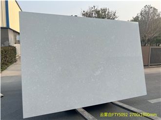 Cloud White Engineered Marble Slab Wall Floor