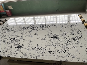 Panda White Engineered Marble Slab Wall Floor