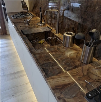 Via Appia Quartzite Kitchen Countertop