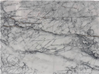 Alaska White Polished Marble Slabs