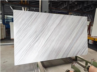 Calacatta White Sintered Stone Dining Table For Restaurant