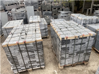 Grey Granite Cube Stone