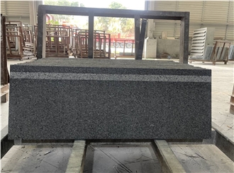 China 30Mm Binzhou Black Grantie Stair And Riser Tiles