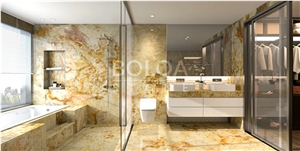 Iran Gold Onyx Slabs - TIFFANY Onyx - Natanz Onyx