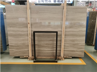 Wooden Grey Marble Stone Slab Floor Tile