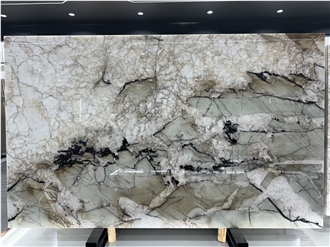 Brazil Cristallo Tiffany Quartzite Light Green Luxury Slabs