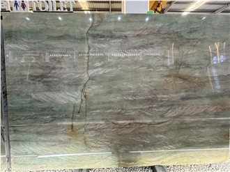 Brazil Emerald Queen Quartzite Slabs Natural Feature Wall Tiles