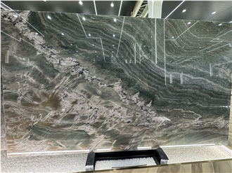 Brazil Maestro Green Quartzite Natural Luxury Stone Tiles