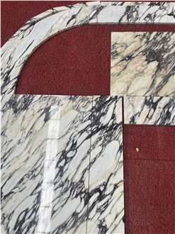 Calacatta Viola Marble Tiles For Wall TV Arched Background