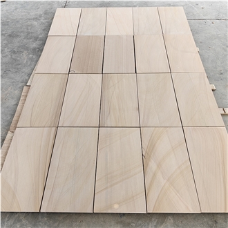 China Yellow Wood Grain Sandstone Wall Tiles