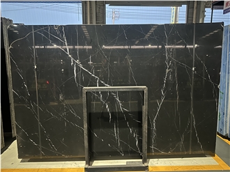 Nero Marquina Marble Slab Tiles