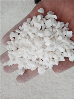 Pure Snow White Marble Aggregates Chips from China - StoneContact.com